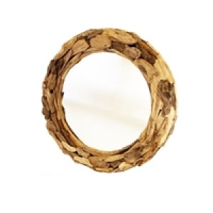 driftwood round mirror 80cm